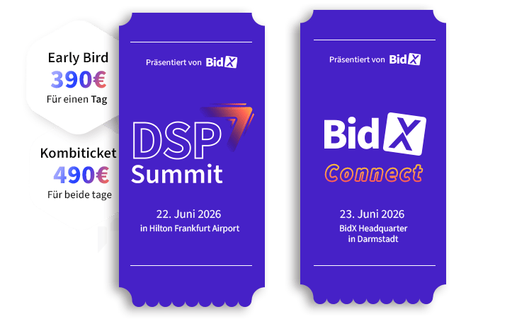 Early Bird 390€ netto - DSP Summit - BidX Connect